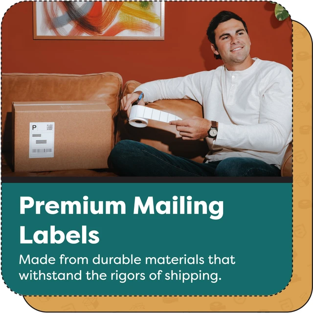 Alt view image 6 of 7 - 2.25" X 4" Direct Thermal Labels (4200 Count, 12 Rolls) Shipping and Return Address Postage Labels for Small Packages - Compatible With Zebra and Rollo Printers