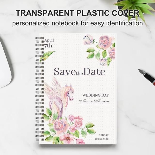 Alt view image 6 of 7 - Dotted Journal Notebook, 160 Pages per Pack, B5 Size (7.6'' × 10'') 2-Pack, 100 GSM Thick Paper, Spiral-bound, Flexible Plastic Cover, for Journaling, Planning, Tracking