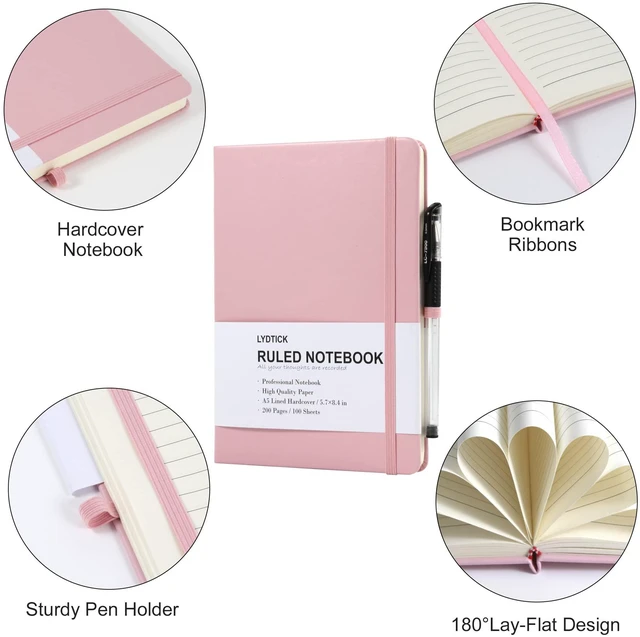 Alt view image 3 of 7 - 20 Pack Journals for Writing College Ruled Notebooks Journal in Bulk, Hardcover Notebooks (200Pages) for Note Talking, Lined Bullet Journals for Home School Office, 5.7"x8.4", Pink