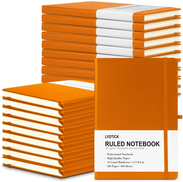 Main image of 20 Pack Journals for Writing College Ruled Notebooks Journal in Bulk, Hardcover Notebooks (200Pages) for Note Talking, Lined Bullet Journals for Home School Office, 5.7"x8.4", Orange