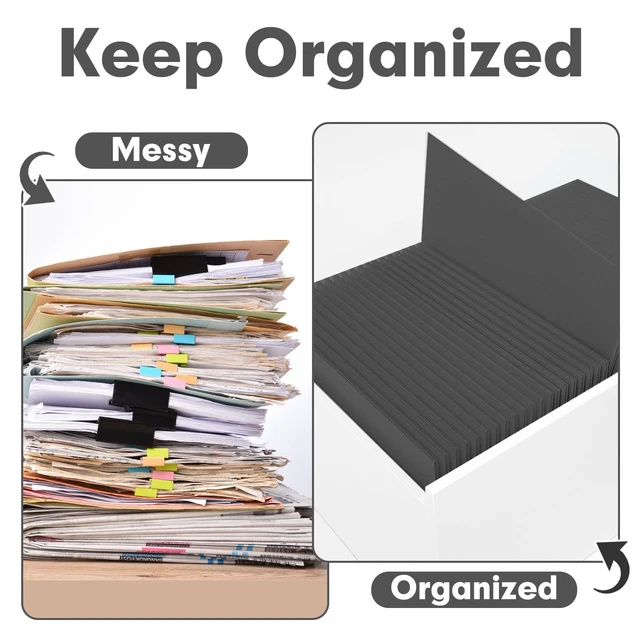 Alt view image 3 of 7 - Two Pocket Folders, Paper Folders with Pockets, 50 Pack, Black 2 Pocket Folders Fit Letter Size Paper, Paper File Folder for School Office Home Business