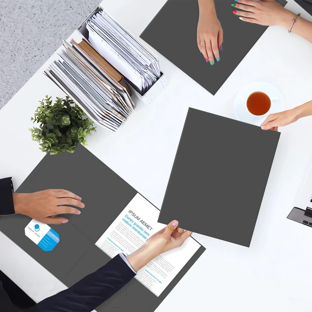 Alt view image 7 of 7 - Two Pocket Folders, Paper Folders with Pockets, 50 Pack, Black 2 Pocket Folders Fit Letter Size Paper, Paper File Folder for School Office Home Business