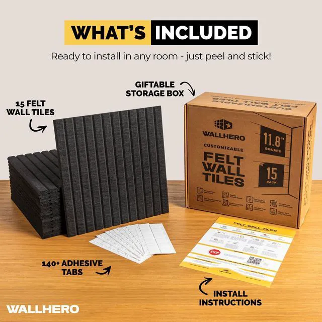 Alt view image 3 of 6 - Large Bulletin Board, Tack Board, 59"x36" | 15 Pack | Wall Pin Board, Cork Board Alternative for Walls, Tablero de Corcho para Pared, Cord Board for Wall (Black Slats)