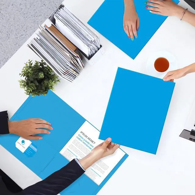 Alt view image 7 of 7 - Two Pocket Folders, Paper Folders with Pockets, 30 Pack, LightBlue 2 Pocket Folders Fit Letter Size Paper, Paper File Folder for School Office Home Business