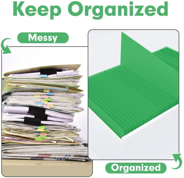 Alt view image 3 of 7 - Two Pocket Folders, Paper Folders with Pockets, 50 Pack, Green 2 Pocket Folders Fit Letter Size Paper, Paper File Folder for School Office Home Business