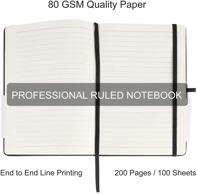 Alt view image 4 of 6 - 20 Pack Journals for Writing College Ruled Notebooks Journal in Bulk, Hardcover Notebooks (200Pages) for Note Talking, Lined Bullet Journals for Home School Office, 5.7"x8.4", Black