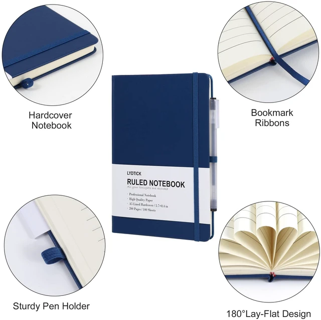 Alt view image 3 of 7 - 20 Pack Journals for Writing College Ruled Notebooks Journal in Bulk, Hardcover Notebooks (200Pages) for Note Talking, Lined Bullet Journals for Home School Office, 5.7"x8.4", 10 Colors