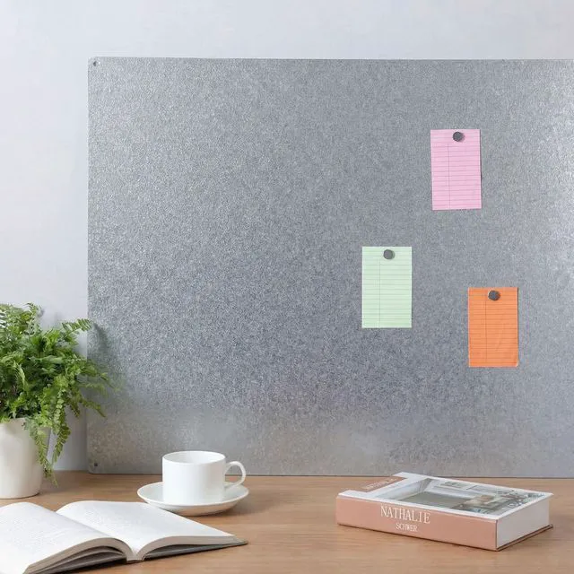 Alt view image 6 of 7 - Magnetic Board Steel, Display Magnetic, Silver, 24 x 36 Inch Magnet Bulletin Boards for Walls Notes Photos for Home, Office, Classroom, Pre Drilled with Screws and Dry Wet Erase Feature