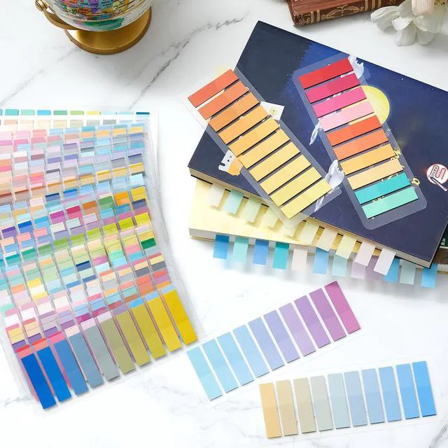 Alt view image 3 of 7 - 8000 Pcs Annotation Tabs, 40 Colors Writable Sticky Tabs for Book Rainbow Gradient Tabs Feature a Transparent Writable Design for Annotating Books, Bible Pages, Journals and Study Notes