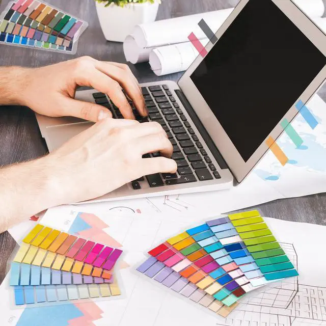 Alt view image 6 of 7 - 8000 Pcs Annotation Tabs, 40 Colors Writable Sticky Tabs for Book Rainbow Gradient Tabs Feature a Transparent Writable Design for Annotating Books, Bible Pages, Journals and Study Notes