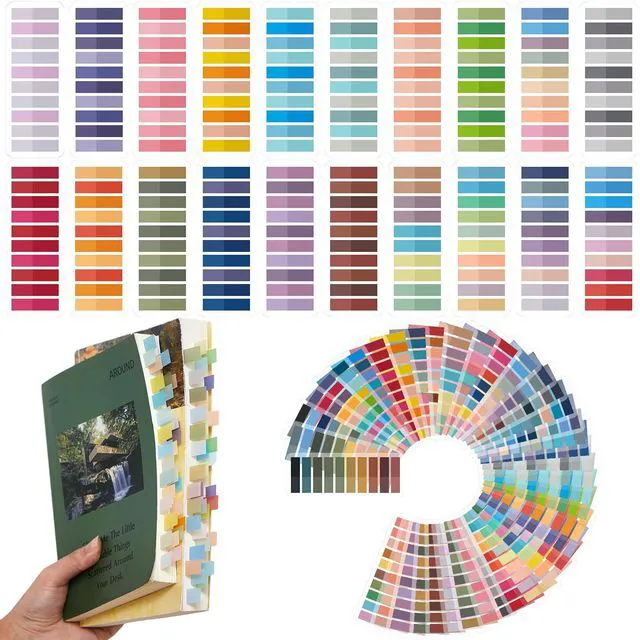 Main image of 8000 Pcs Annotation Tabs, 40 Colors Writable Sticky Tabs for Book Soft Pastels Tabs Feature a Transparent Writable Design for Annotating Books, Bible Pages, Journals and Study Notes