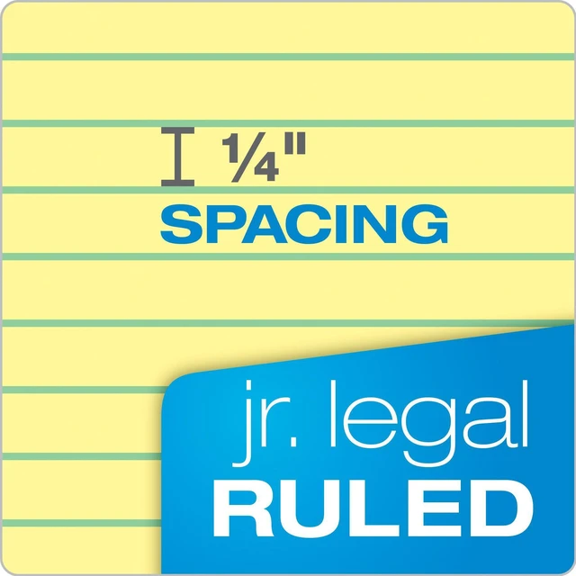 Alt view image 3 of 6 - 5 x 8 Legal Pads, 12 Pack, The Legal Pad Brand, Narrow Ruled, Yellow Paper, 50 Sheets Per Writing Pad, Made in the USA (7501)