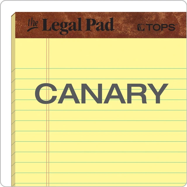 Alt view image 5 of 6 - 5 x 8 Legal Pads, 12 Pack, The Legal Pad Brand, Narrow Ruled, Yellow Paper, 50 Sheets Per Writing Pad, Made in the USA (7501)