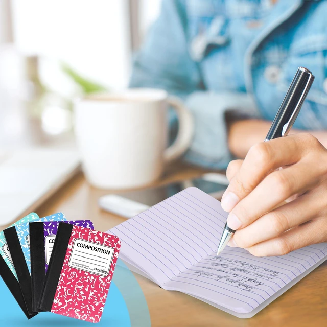 Alt view image 5 of 5 - Mini Composition Notebooks, Small Pocket Sized Notebook for Students, College Office, Journal Notebooks, 4 Colors - 4.5" x 3.25" - 80 Sheets/Book - (Bulk - 48 Pack)