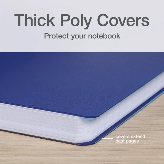 Alt view image 2 of 7 - Poly Spiral Notebooks, Small 5.7" x 8.5" Book, Thick Poly Cover, White Paper, College Rule, 80 Sheets/160 Pages, Jewel Tones, 4 Pack (69720)