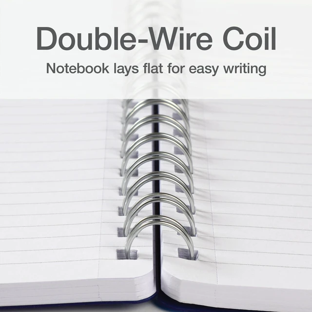 Alt view image 5 of 7 - Poly Spiral Notebooks, Small 5.7" x 8.5" Book, Thick Poly Cover, White Paper, College Rule, 80 Sheets/160 Pages, Jewel Tones, 4 Pack (69720)