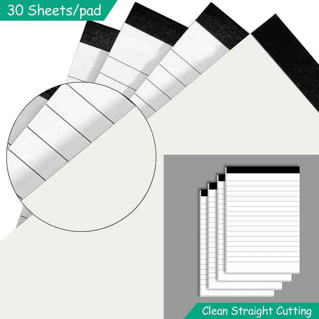 Alt view image 5 of 7 - Notepads Bulk for Daily Planning and Organization of Work 4 x 6-inches Ruled Pages Thick Bright White Paper 30 Pages Note Pads College Ruled Pack of 20