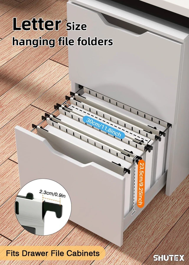 Alt view image 2 of 7 - Plastic Hanging File Folder, 12 Pack, Letter Size, Glacier Gray Extra Capacity,12 Pack Reinforced Hang Folders,Heavy Duty 2 Inch Expansion,Filing Cabinet Folder for Bulk Files/Medical Chart