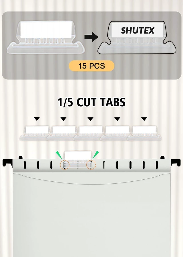 Alt view image 6 of 7 - Plastic Hanging File Folder, 12 Pack, Letter Size, Glacier Gray Extra Capacity,12 Pack Reinforced Hang Folders,Heavy Duty 2 Inch Expansion,Filing Cabinet Folder for Bulk Files/Medical Chart