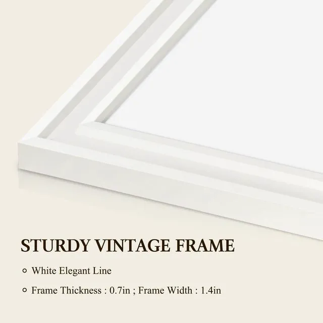 Alt view image 2 of 7 - Dry Erase Board, 24" x 18" Magnetic Whiteboard, White Wood Framed Decorative White Board, Wall-Mounted Notice Board, For School, Office, Home, 8 Magnets 4 Markers 1 Eraser