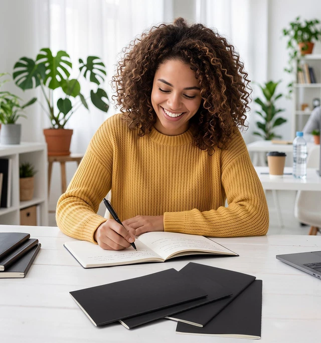 Alt view image 6 of 7 - 24 Pack A5 Black Cover College Ruled Notebooks Bulk, Journaling Notebooks A5 Lined College Ruled Notebook, 8.3x5.5 Inches 60 Pages Travel Journal Notebooks Set for Work, School, Writing: Amazon.com