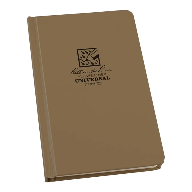Alt view image 2 of 7 - Weatherproof Hard Cover Notebook, 4.75" x 7.5", Tan Cover, Universal Pattern (No. 970TF)