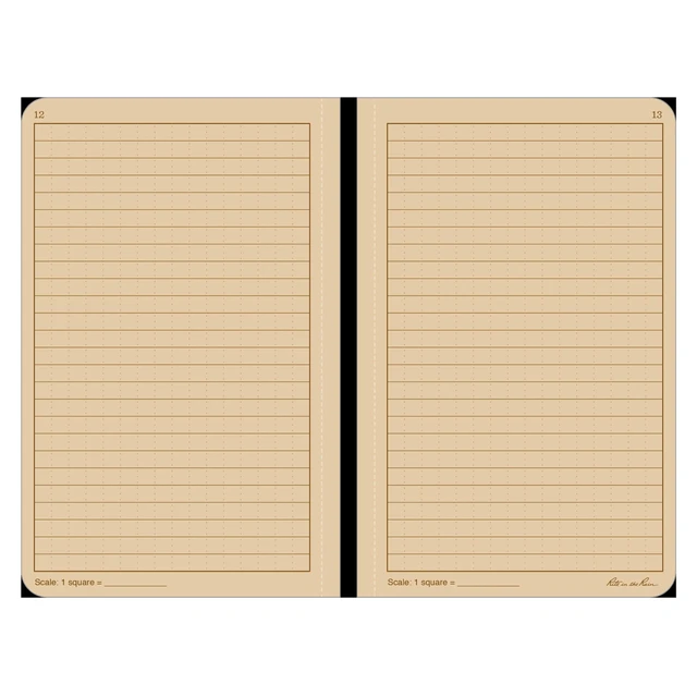 Alt view image 3 of 7 - Weatherproof Hard Cover Notebook, 4.75" x 7.5", Tan Cover, Universal Pattern (No. 970TF)
