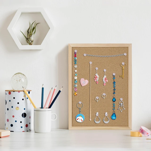 Alt view image 5 of 6 - Cork Boards for Office with Pin Oak Wood Board 2 Pack,11X15 Cork Board Bulletin Board Hanging Corkboards for Office Home School Message Board or Vision Board Decoration