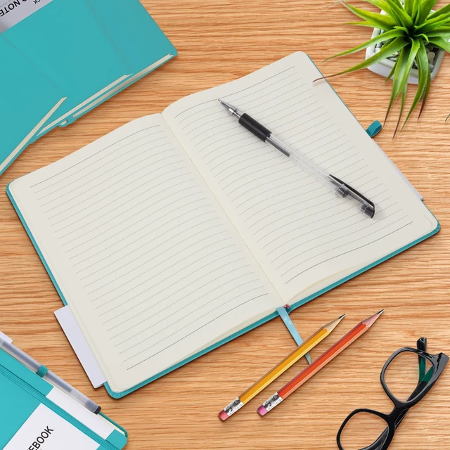 Alt view image 5 of 7 - 20 Pack Journals for Writing College Ruled Notebooks Journal in Bulk, Hardcover Notebooks (200Pages) for Note Talking, Lined Bullet Journals for Home School Office, 5.7"x8.4", Emerald