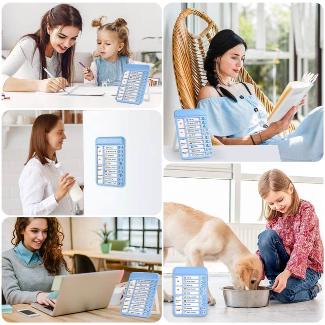 Alt view image 2 of 7 - 2Pcs Dry Erase Chore Chart for Kids, Magnetic Checklist Board, My Chores Slider Chart to Do List Board, Routine Reward Chart Schedule Board Task Tracker for Home Refrigerator, Wall, Desk (Blue)