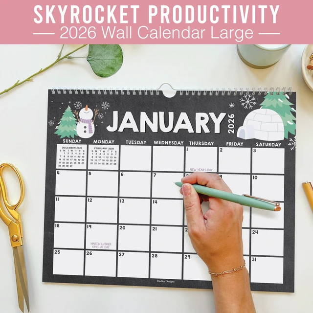 Alt view image 6 of 7 - 2026 Calendar Wall - 2026 Wall Calendar Large for School, Home & Office 18-Month Hanging Calendars, Academic Monthly Calendar from January 2026 to June 2027, Back to School Teacher Gifts
