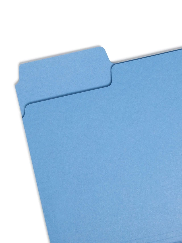 Alt view image 2 of 7 - SuperTab Heavyweight File Folder, Oversized 1/3-Cut Tab, Letter Size, Assorted Primary Colors, 50 per Box (10410)