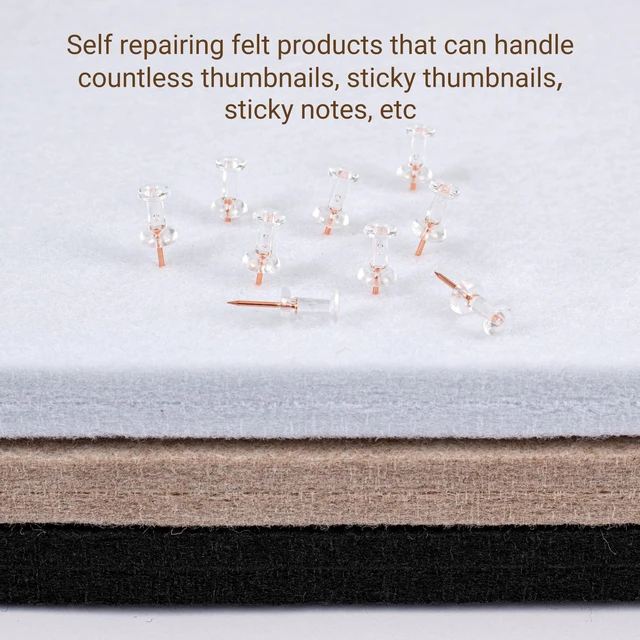 Alt view image 7 of 7 - Foldable Felt Bulletin Board for Wall, 60x36 inches, White Large Cork Board Alternative with 25 Pushpins, Decorative Photo Display Board Pin Board 5x3, For Home, Office & School