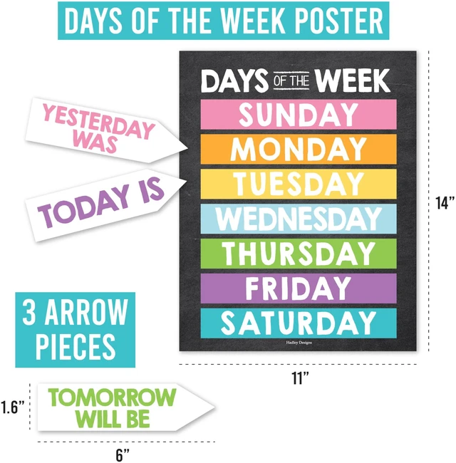 Alt view image 4 of 7 - Classroom Calendar Set -School Calendar Bulletin Board Decor Kids Class Calendar for Black Classroom Decor, Kindergarten Preschool Teacher Must Haves, Homeschool & Daycare Essentials