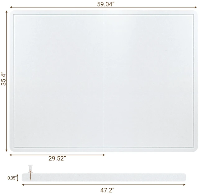 Alt view image 5 of 7 - Foldable Felt Bulletin Board for Wall, 60x36 inches, White Large Cork Board Alternative with 25 Pushpins, Decorative Photo Display Board Pin Board 5x3, For Home, Office & School