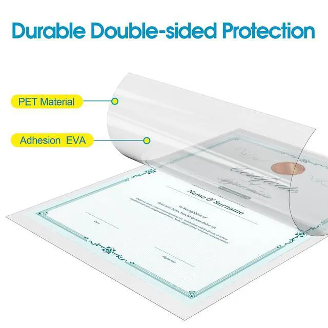 Alt view image 4 of 7 - 100 Pack Laminating Sheets 5 Mil, Laminating Pouches for 11x17 Paper Actual 11.5 x 17.5 Thermal Laminate Sheets for Laminator, Large Clear Lamination Paper for Documents, Office School Home