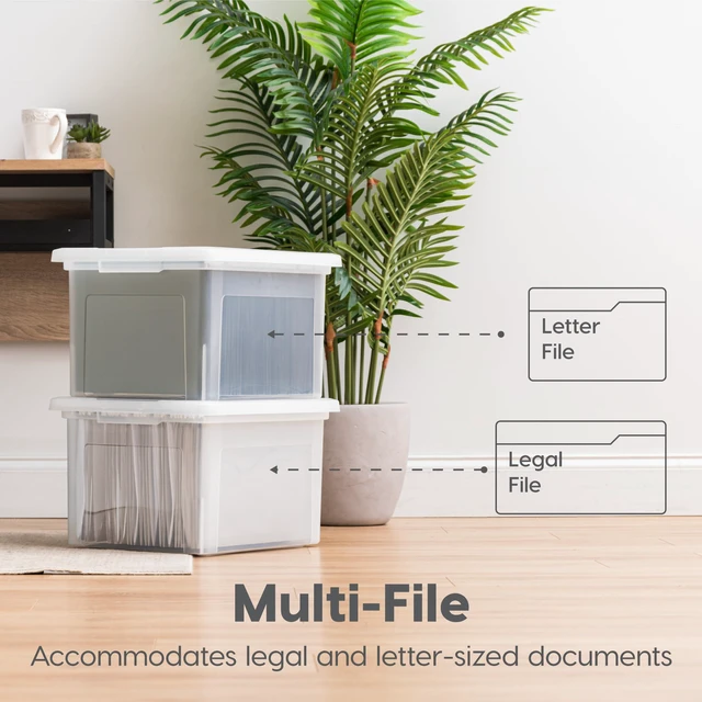 Alt view image 4 of 7 - 4-Pack 35 Qt. Letter File Box with Lid, Pearl Organize lesson plans, classroom files and teaching materials with secure storage for teachers, schools and educators