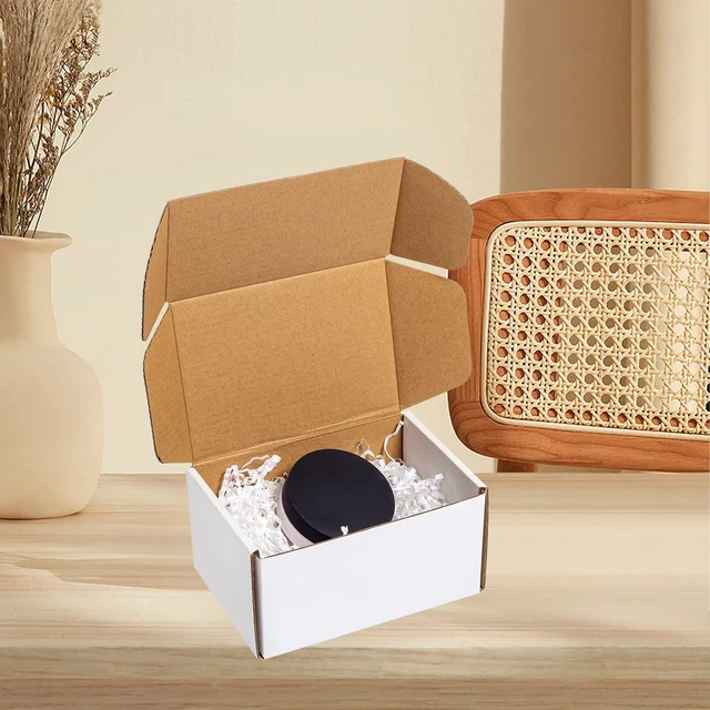 Alt view image 5 of 5 - White Shipping Boxes 6x4x3" 25 Pack Corrugated Cardboard Box 3 Layers, Literature Mailer Packaging Supplies, Mailing Boxes for Small Business