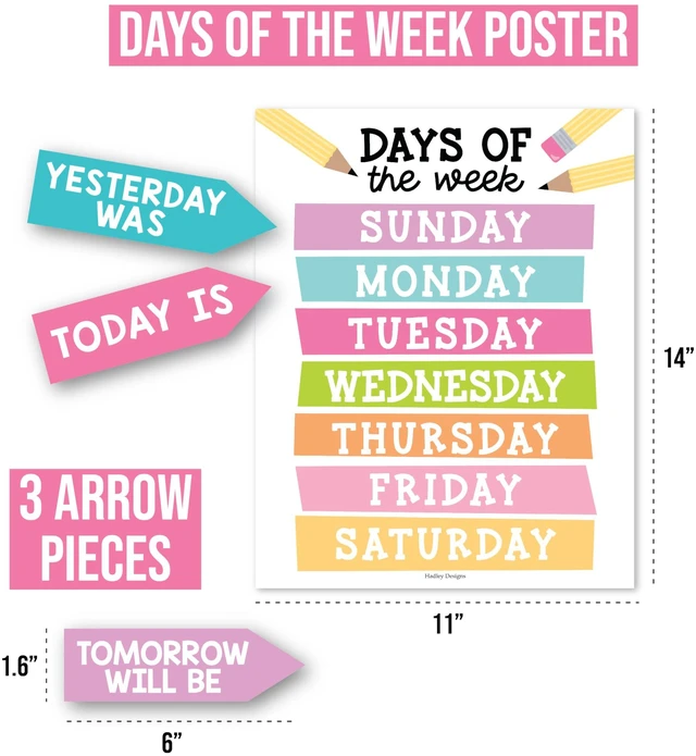 Alt view image 3 of 7 - Classroom Calendar Set -School Calendar Bulletin Board Decor Kids Class Calendar for Pastel Classroom Decor, Kindergarten Preschool Teacher Must Haves, Homeschool & Daycare Essentials