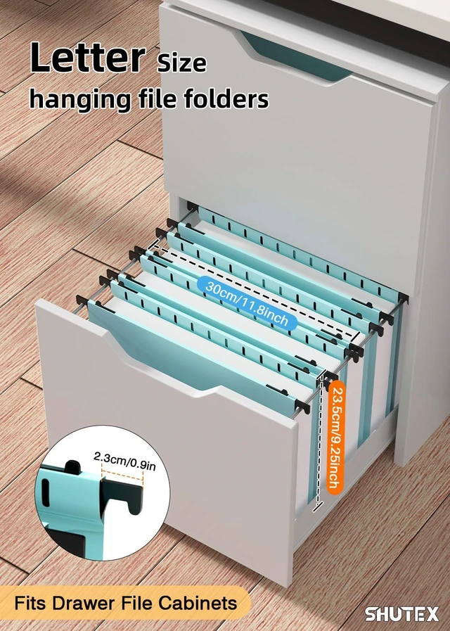 Alt view image 2 of 7 - Plastic Hanging File Folder, 12 Pack, Letter Size, Haze Blue Extra Capacity,12 Pack Reinforced Hang Folders,Heavy Duty 2 Inch Expansion,Filing Cabinet Folder for Bulk Files/Medical Chart