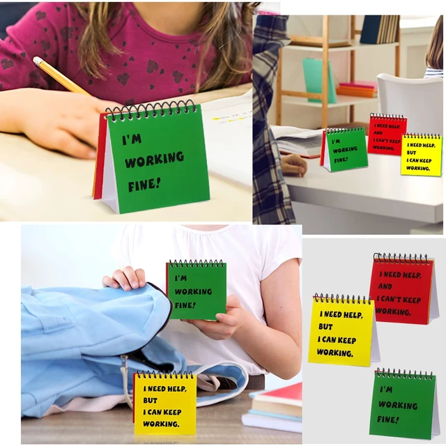 Alt view image 4 of 7 - 54 Pcs Classroom Teacher Must Haves, Behavior Management Tools I Need Help Mini Flip Chart Incentives for Kids Self Assessment Cards for Elementary School Educational Learning Activities