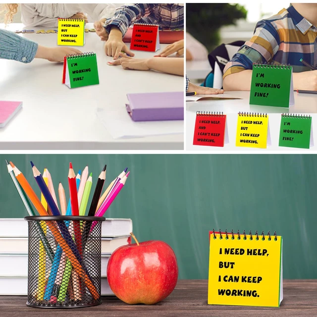Alt view image 6 of 7 - 54 Pcs Classroom Teacher Must Haves, Behavior Management Tools I Need Help Mini Flip Chart Incentives for Kids Self Assessment Cards for Elementary School Educational Learning Activities