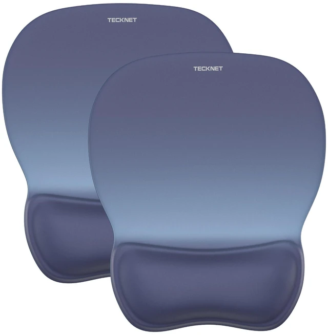 Main image of 2 Pack Gel Ergonomic Mouse Pad with Wrist Rest, Non-Slip PU Base Comfortable Gel Cushion, Pain Relief, Smooth and Waterproof Surface, Mouse Pad with Wrist Rest for Office, Gaming and Study
