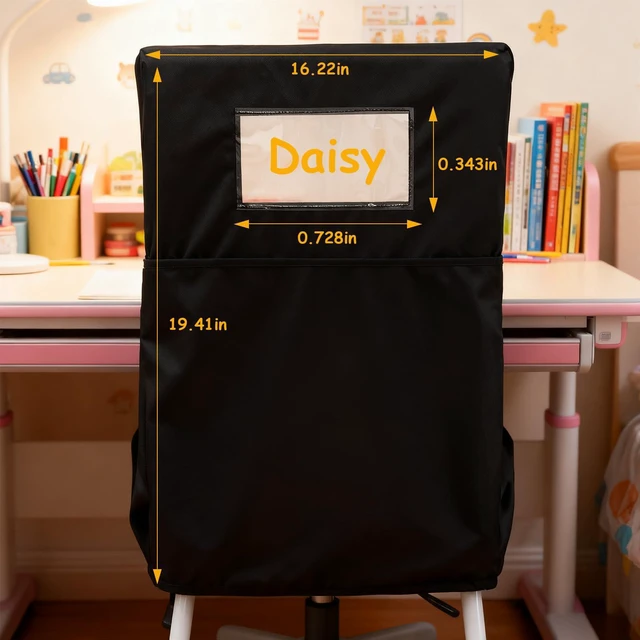 Alt view image 3 of 7 - 24 Pack 19.5 x 16.5 Inch Student Chair Pockets For Classrooms,Seat Sacks Organizer For K-2 Students To Storage,Chair Back Buddy Pocket With Name Tag Slot, Classroom Must Haves