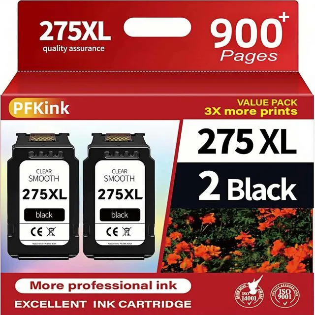 Main image of 275XL Ink Cartridge Replacement for Canon Ink 275 275XL Black PG-275 PG-275XL Works for Canon PIXMA TR4720 TS3720 TS3500 TS3522 TS3520 TS3722 TR4700 TR4722 TR4723(2 Black)