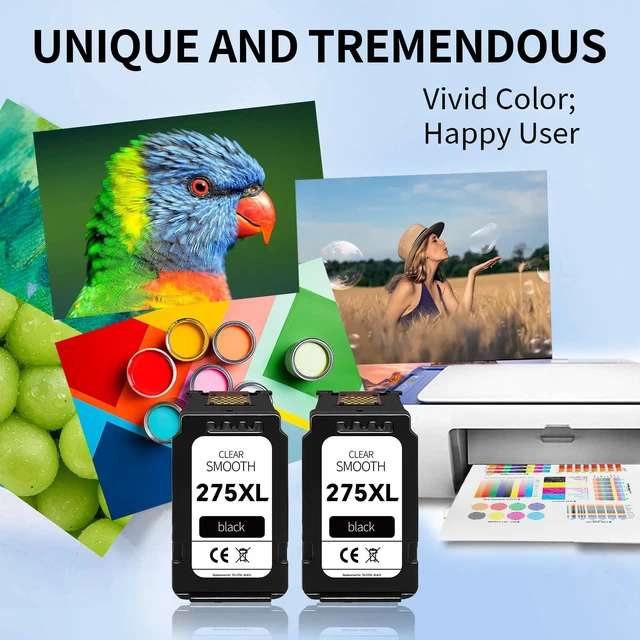 Alt view image 4 of 7 - 275XL Ink Cartridge Replacement for Canon Ink 275 275XL Black PG-275 PG-275XL Works for Canon PIXMA TR4720 TS3720 TS3500 TS3522 TS3520 TS3722 TR4700 TR4722 TR4723(2 Black)
