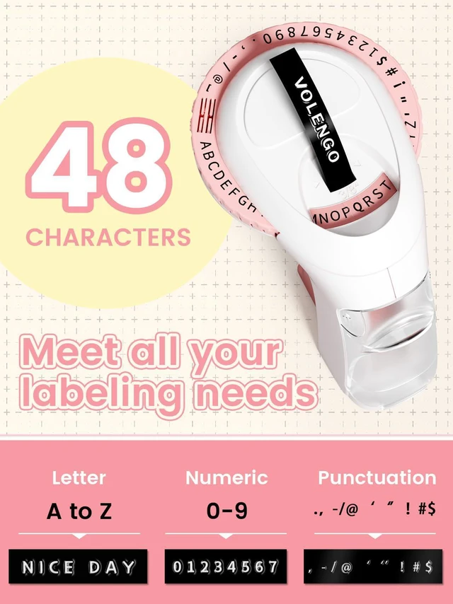 Alt view image 4 of 7 - Pink Embossing Label Maker, Scrapbook Junk Journal Supplies, Retro Embosser Vintage Embossed Manual Labelmaker with 10 Rolls 3D Tapes, for Home Use DIY Crafts & Scrapbooking, Omega S