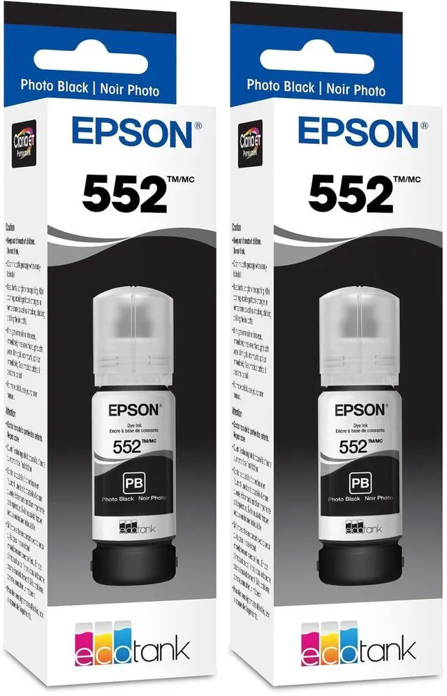 Main image of Claria ET Premium T552120 High Capacity Bottle Ink - Photo Black (Pack of 2)