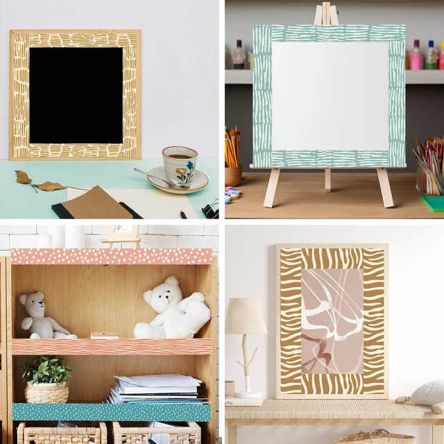 Alt view image 5 of 7 - 216 Feet Boho Bulletin Board Borders, 6 Rolls Boho Classroom Decor Irregular Stripes and Dots in Colour Straight Rolled Borders Trim for Back to School Classroom Wall Door Decoration