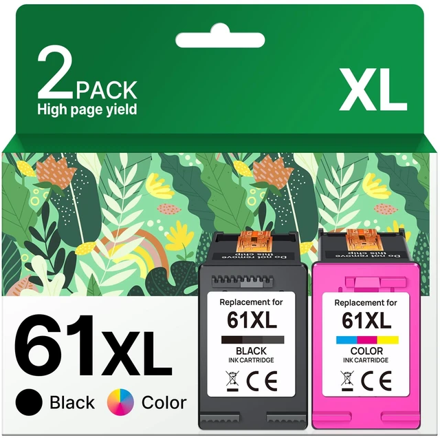 Main image of 61XL Ink Cartridge Replacement for HP Ink 61 for HP 61 Ink Works with HP Envy 4500 5530 5534 4502 Deskjet 1000 1010 2540 3000 3510 Officejet 4630 4635 Printer (2 Pack)